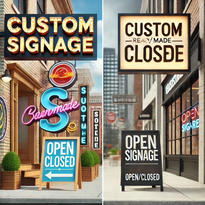 Custom vs. Ready-Made Signage: Which is Right for You?